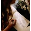 RIFLE PAPER CO. Home Sweet Home Embroidered Fabric Guest Book, Hard Cover Wrapped in Book Cloth & Ribbon Bookmark, (144 Ruled Pages Metallic Gold Ink, 10.25″ W × 8.25″ L)(Hydrangea)