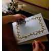 RIFLE PAPER CO. Home Sweet Home Embroidered Fabric Guest Book, Hard Cover Wrapped in Book Cloth & Ribbon Bookmark, (144 Ruled Pages Metallic Gold Ink, 10.25″ W × 8.25″ L)(Hydrangea)