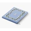 RIFLE PAPER CO. Home Sweet Home Embroidered Fabric Guest Book, Hard Cover Wrapped in Book Cloth & Ribbon Bookmark, (144 Ruled Pages Metallic Gold Ink, 10.25″ W × 8.25″ L)(Hydrangea)