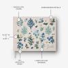RIFLE PAPER CO. Home Sweet Home Embroidered Fabric Guest Book, Hard Cover Wrapped in Book Cloth & Ribbon Bookmark, (144 Ruled Pages Metallic Gold Ink, 10.25″ W × 8.25″ L)(Wildwood)