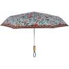 RIFLE PAPER CO. Gracie Collection Umbrella, Includes Matching Storage Sleeve, Portable 11.13″ Fold Up Size, Auto Open and Close, Wooden Handle, Printed in Full Color