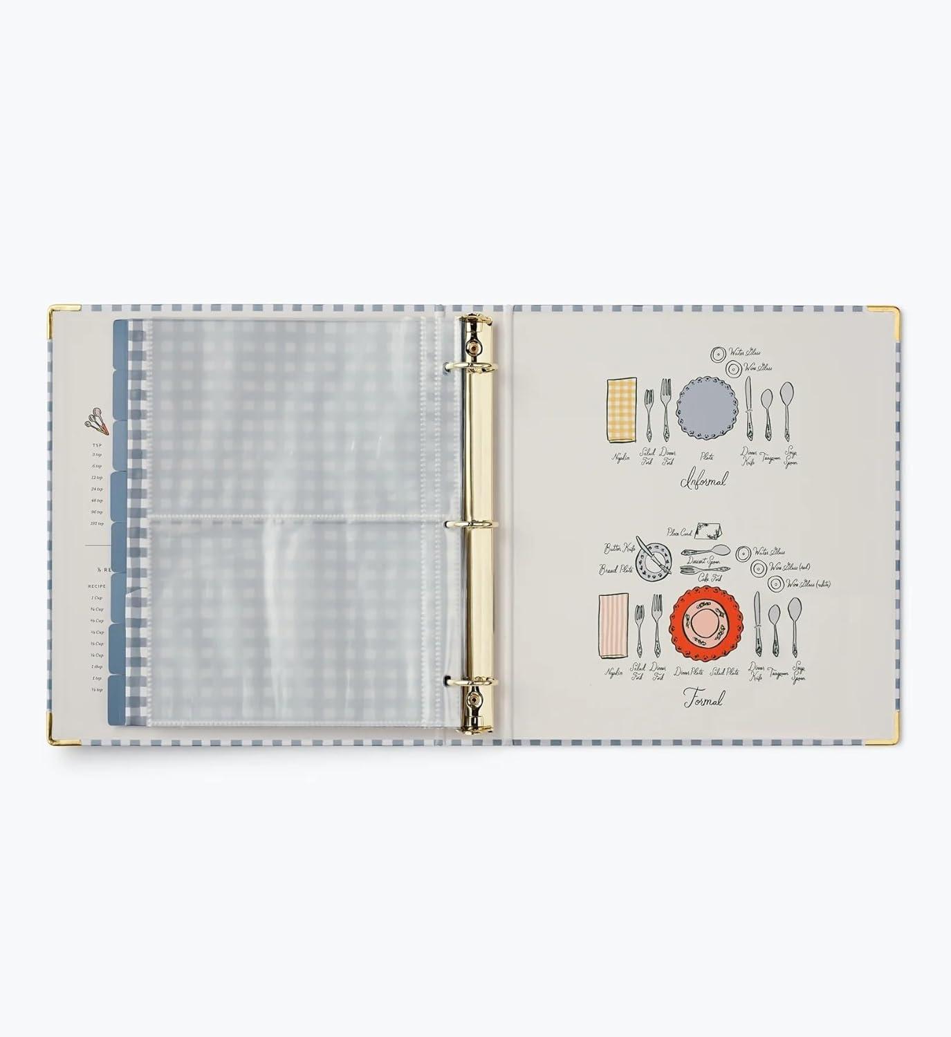 imageRIFLE PAPER CO Home Sweet Home Recipe Organizer Binder 1 ThreeRing Binder with Illustrated Cover Holds 175 Recipes Includes 3 Tabbed Dividers and 6 Adhesive Labels Reinforced Metal CornersHome Sweet Home