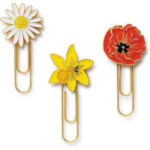 RIFLE PAPER CO. Garden Study Enamel Paper Clip Set, Use for Organizing, Decorating and More for Important Documents, Designed with Both Style and Function in Mind