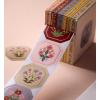 RIFLE PAPER CO. Envelope Seals | 250 Seals, Adhesive Backing, Box With Dispensing Slot, Add a Pretty Accent to Your Correspondence (1.5″ W), Thank You(Gemma)