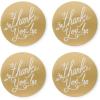 RIFLE PAPER CO. Envelope Seals | 250 Seals, Adhesive Backing, Box With Dispensing Slot, Add a Pretty Accent to Your Correspondence (1.5″ W), Thank You(Thank You)