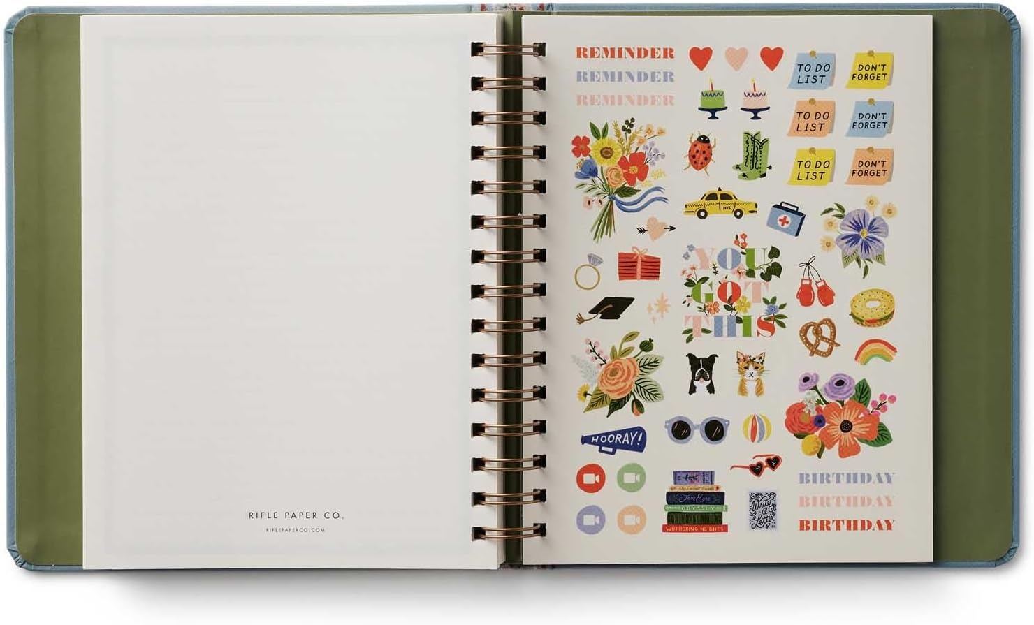 imageRIFLE PAPER CO 2027 Paisley 17Month Academic Covered Spiral Planner Aug 2026 Dec 2027 825 L 675 W Weekly amp Monthly Pages Inspirational Quotes Stickers Illustrated Pocket Folder