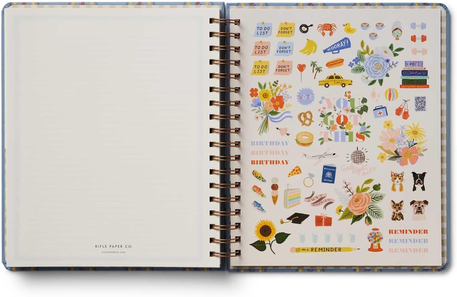 imageRIFLE PAPER CO 2027 Schoolhouse 17Month Academic Hardcover Spiral Planner Aug 2026 Dec 2027 10 L x 85 W Weekly and Monthly Pages Inspirational Quotes Stickers Illustrated Pocket Folder