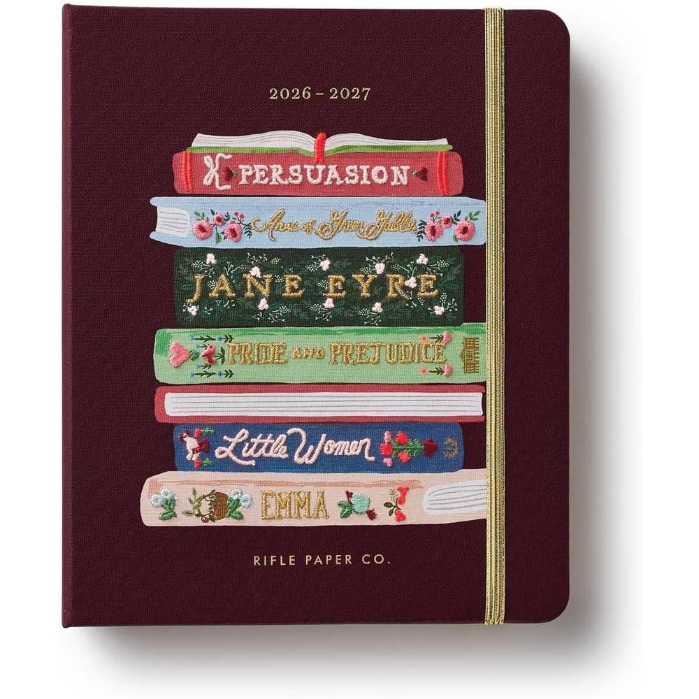 imageRIFLE PAPER CO 2027 Ladies Night Book Club 17Month Academic Spiral Planner Aug 2026 Dec 2027 825 L 675 W Weekly amp Monthly Pages Inspirational Quotes Illustrated Pocket Folder