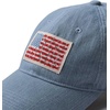 RIFLE PAPER CO. Americana Denim Baseball Cap, Women’s Baseball Hat, Classic Six-Panel Textile Print Cap with Adjustable Strap, Made from 100% Cotton, One Size Fits All