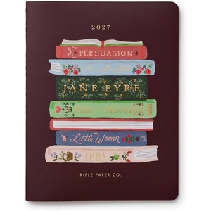 RIFLE PAPER CO. 2027 12-Month Appointment Notebook, Includes Sections for Monthly Views and features Important Dates and Extra Notes, Featuring Ladies Night Book Club Pattern