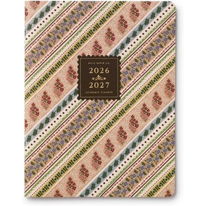 RIFLE PAPER CO. 2027 Paisley 12-Month Academic Appointment Notebook, Aug. 2026 – July 2027, Thread-Stitch Binding, 9.75″ L x 7.75″ W, Metallic Gold Foil Accents, Monthly Pages & Note Section