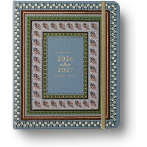 RIFLE PAPER CO. 2027 Paisley 17-Month Academic Covered Spiral Planner, Aug. 2026 – Dec. 2027, 8.25″ L × 6.75″ W, Weekly & Monthly Pages, Inspirational Quotes, Stickers, Illustrated Pocket Folder