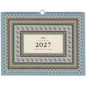 RIFLE PAPER CO. 2027 Paisley Appointment Calendar, Dated for the Months of January – December 2027, Includes 12 Illustrations, Remember Birthdays, Anniversaries, Celebrations and More(Paisley)