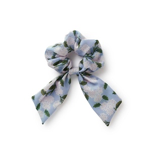 RIFLE PAPER CO. Blue Hydrangea Hair Scrunchie, Digitally Printed Floral Pattern Design, 100% Polyester, Designed to be Gentle on Hair, Great for Everyday Use(Blue Hydrangea)