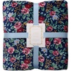 RIFLE PAPER CO. Fleece Blanket | Cozy Up in This Soft Screen Printed Floral Decorative Throw for a Layer of Warmth, 100% Polyester (80″ W X 50″ L), Rosa
