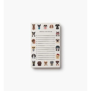RIFLE PAPER CO. Checklist Notepad 75 Tear-Off Pages, Manage Important Tasks, Jot Down a To-Do List, or Leave a Sweet Message with our Illustrated Notepads (6.5″ L x 4.25″ W), Cool Cats(Dog Days)