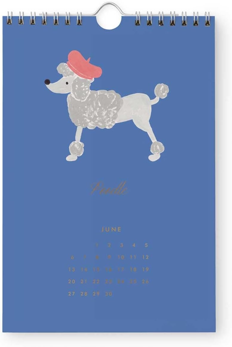 image:imageRIFLE PAPER CO 2027 Dog of the Month Kitchen Calendar Dated for the Months of Jan Dec 2027 Includes 12 Illustrations Remember Birthdays Anniversaries Celebrations and MoreCats Dogs