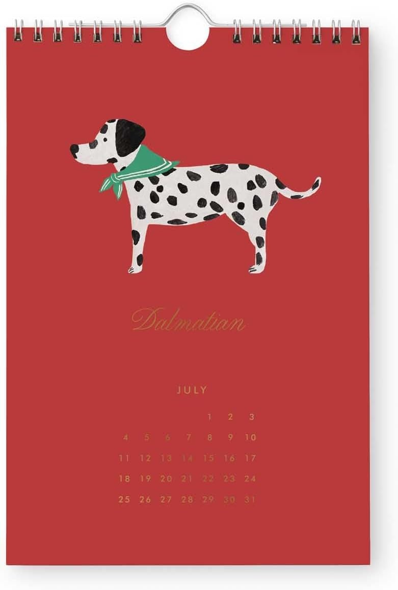 image:imageRIFLE PAPER CO 2027 Dog of the Month Kitchen Calendar Dated for the Months of Jan Dec 2027 Includes 12 Illustrations Remember Birthdays Anniversaries Celebrations and MoreCats Dogs