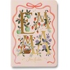 RIFLE PAPER CO. Assorted Set of 3 Mimi Notebooks, 8.5″ L x 6″ W, Set Of 3, 64 Ruled Pages With Gold Ink, Full-Color Die-Cut Canvas Cover With White Text Paper Interior(Jane Austen)