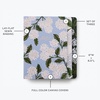 RIFLE PAPER CO. Assorted Set of 3 Mimi Notebooks, 8.5″ L x 6″ W, Set Of 3, 64 Ruled Pages With Gold Ink, Full-Color Die-Cut Canvas Cover With White Text Paper Interior(Hydrangea)