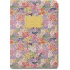 RIFLE PAPER CO. Assorted Set of 3 Mimi Notebooks, 8.5″ L x 6″ W, Set Of 3, 64 Ruled Pages With Gold Ink, Full-Color Die-Cut Canvas Cover With White Text Paper Interior(Mimi)