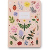 RIFLE PAPER CO. Assorted Set of 3 Mimi Notebooks, 8.5″ L x 6″ W, Set Of 3, 64 Ruled Pages With Gold Ink, Full-Color Die-Cut Canvas Cover With White Text Paper Interior(Curio)