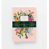 RIFLE PAPER CO. Assorted Set of 3 Mimi Notebooks, 8.5″ L x 6″ W, Set Of 3, 64 Ruled Pages With Gold Ink, Full-Color Die-Cut Canvas Cover With White Text Paper Interior(Multicolor)
