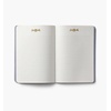 RIFLE PAPER CO. Assorted Set of 3 Mimi Notebooks, 8.5″ L x 6″ W, Set Of 3, 64 Ruled Pages With Gold Ink, Full-Color Die-Cut Canvas Cover With White Text Paper Interior(Gracie)