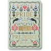 RIFLE PAPER CO. Assorted Set of 3 Mimi Notebooks, 8.5″ L x 6″ W, Set Of 3, 64 Ruled Pages With Gold Ink, Full-Color Die-Cut Canvas Cover With White Text Paper Interior(Jane Austen)