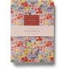 RIFLE PAPER CO. Assorted Set of 3 Mimi Notebooks, 8.5″ L x 6″ W, Set Of 3, 64 Ruled Pages With Gold Ink, Full-Color Die-Cut Canvas Cover With White Text Paper Interior(Mimi)