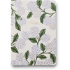 RIFLE PAPER CO. Assorted Set of 3 Mimi Notebooks, 8.5″ L x 6″ W, Set Of 3, 64 Ruled Pages With Gold Ink, Full-Color Die-Cut Canvas Cover With White Text Paper Interior(Hydrangea)