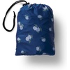 RIFLE PAPER CO. Ditsy Hydrangea Packable Rain Poncho, Printed in Full Color, Easily Packs into Attached Pouch, Made from 100% Recycled Polyester (49.2″ W x 35.4″ L)