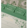 RIFLE PAPER CO. Recipe Tin, Includes 24 Individual Cards and 12 Dividers, Holds Approximately 200 Inserts, Box Size 4.25″ W x 6.25″ L x 5″ H, Home Sweet Home Design(Artichoke)
