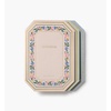 RIFLE PAPER CO. Assorted Set of 3 Mimi Notebooks, 8.5″ L x 6″ W, Set Of 3, 64 Ruled Pages With Gold Ink, Full-Color Die-Cut Canvas Cover With White Text Paper Interior(Gemma)