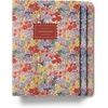 RIFLE PAPER CO. Assorted Set of 3 Mimi Notebooks, 8.5″ L x 6″ W, Set Of 3, 64 Ruled Pages With Gold Ink, Full-Color Die-Cut Canvas Cover With White Text Paper Interior(Mimi)