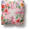 RIFLE PAPER CO. Rosette Floral Pattern Ultra-Soft Plush Fleece Throw Blanket, Luxuriously Soft Screen Printed Throw, 100% Polyester (80″ W X 50″ L), Perfect for Snuggling