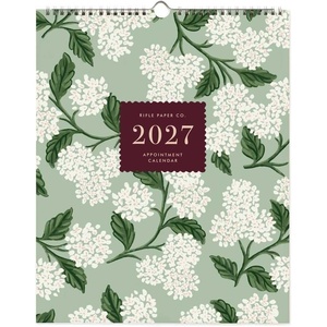 RIFLE PAPER CO. 2027 Dog of the Month Kitchen Calendar, Dated for the Months of Jan. – Dec. 2027, Includes 12 Illustrations, Remember Birthdays, Anniversaries, Celebrations and More(Floral)