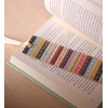 RIFLE PAPER CO. Book Club Bookmark 6″ L x 1.75″ W, Saffiano PU with a Grosgrain Ribbon, Metallic Gold Foil Logo, Perfect for Book Lovers, Writers, & Readers(Gemma)