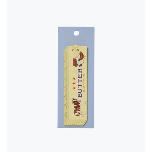 RIFLE PAPER CO. Book Club Bookmark 6″ L x 1.75″ W, Saffiano PU with a Grosgrain Ribbon, Metallic Gold Foil Logo, Perfect for Book Lovers, Writers, & Readers(Home Sweet Home)