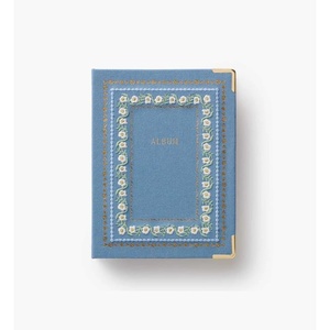 RIFLE PAPER CO. Small Embroidered Photo Album Picture Book For Special Photos, Photograph Organizer for Wedding and Baby Images, Family Memory Keepsake Gift, Delphine